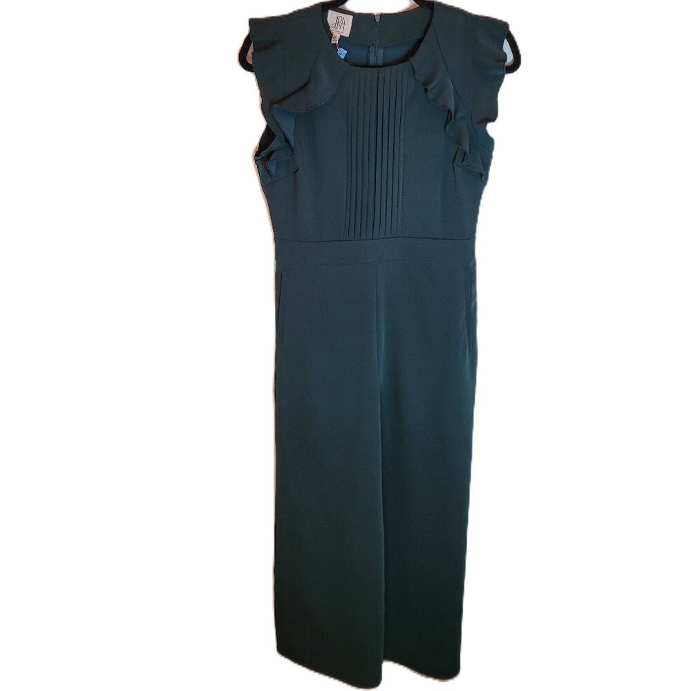 DRA Los Angeles Anthropologie Kaia Cropped Jumpsuit in Dark Green Small